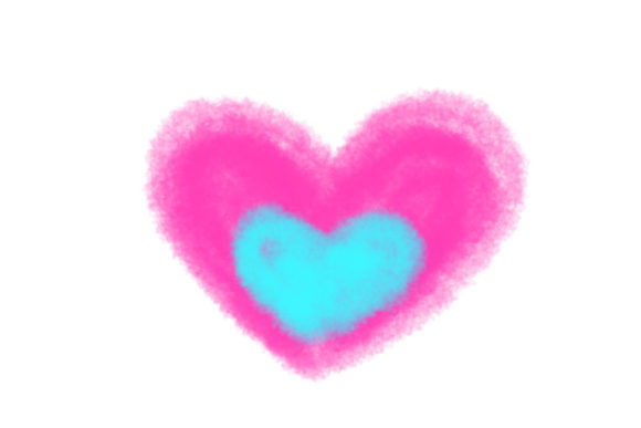 Colorful Heart Watercolor Art Illustrations