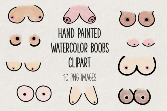 Hand Drawn Watercolor Boobs Clipart: Illustrations Review