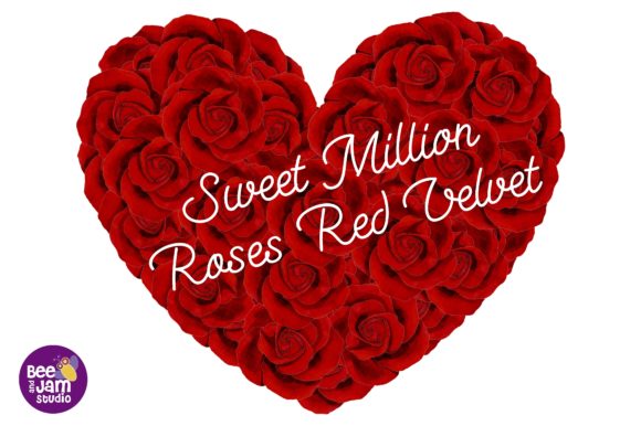 Rose Red Velvet Floral Heart Watercolor Illustrations