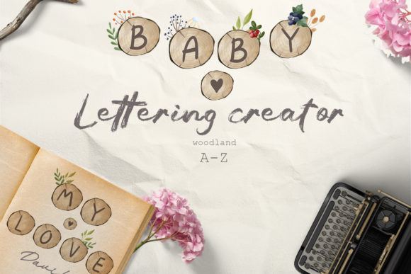 Watercolor Woodland Lettering: Fresh Illustrations